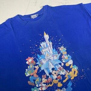 Vintage Disney World 30th Anniversary T-Shirt XL 2001 Castle Mickey Minnie Goofy